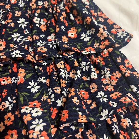 Michael Kors Black and Orange Tiered Skater Mini Skirt - Picture 2 of 3